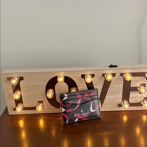 Kate Spade Black and Pink Patterned Wallet